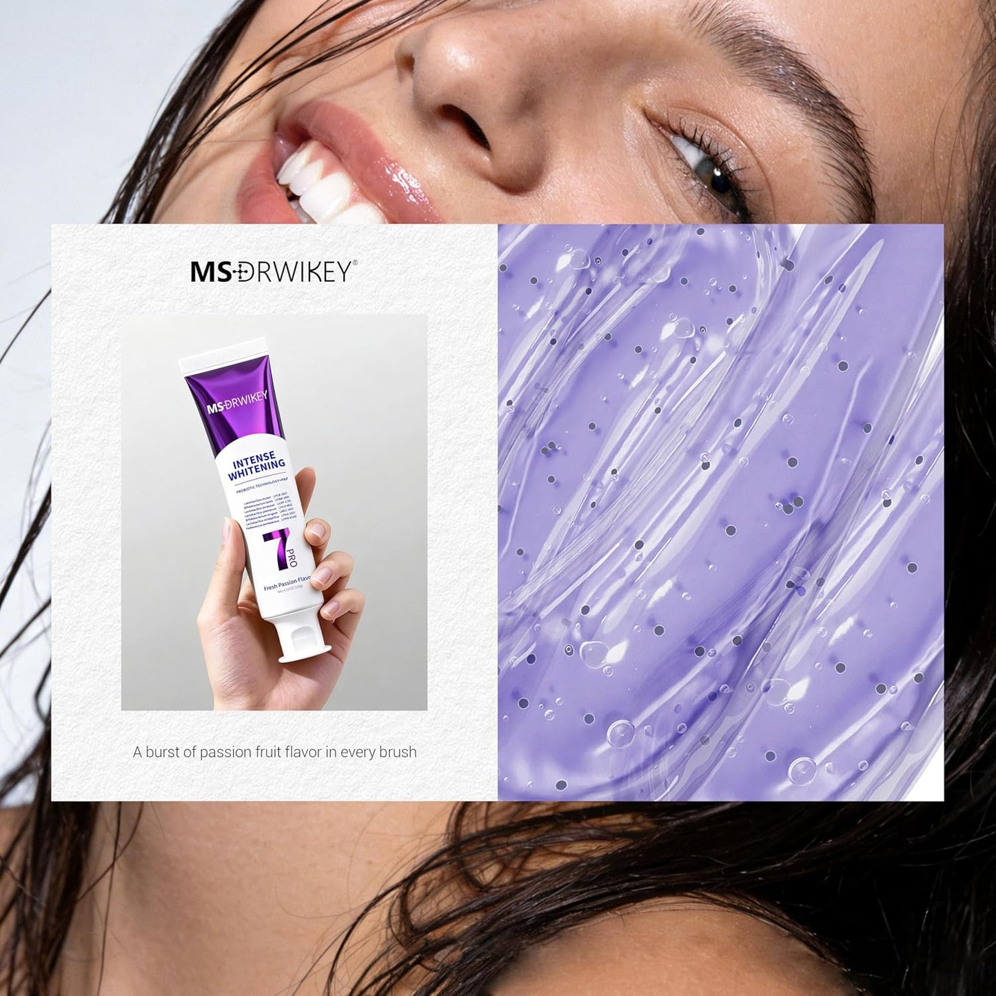 Instant Brightness With Upgraded Purple Formula and Probiotic Toothpaste