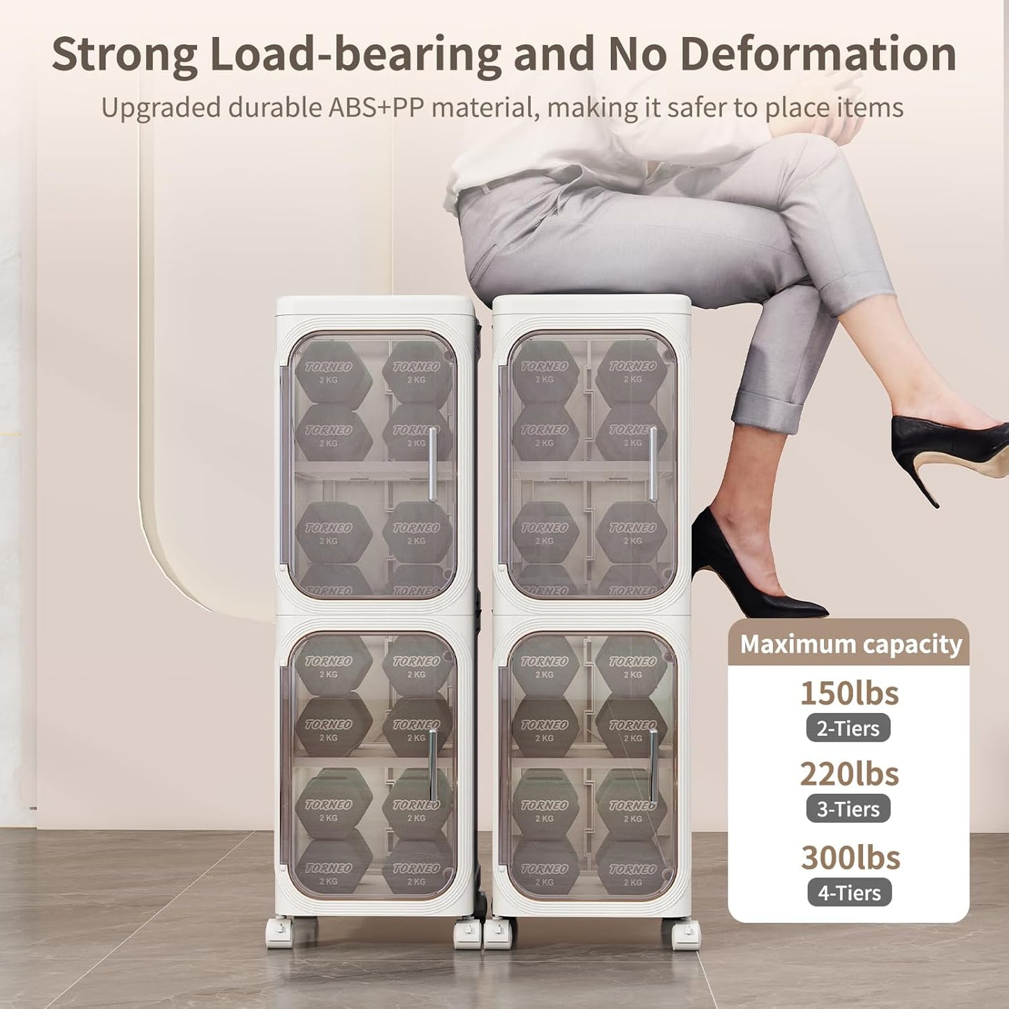Maximize Your Small Spaces With This Foldable Four Tier Narrow Cabinet