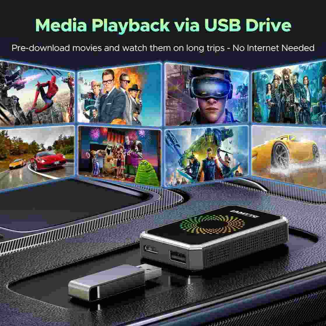 2026 Wireless CarPlay Adapter with Smart Video Streaming