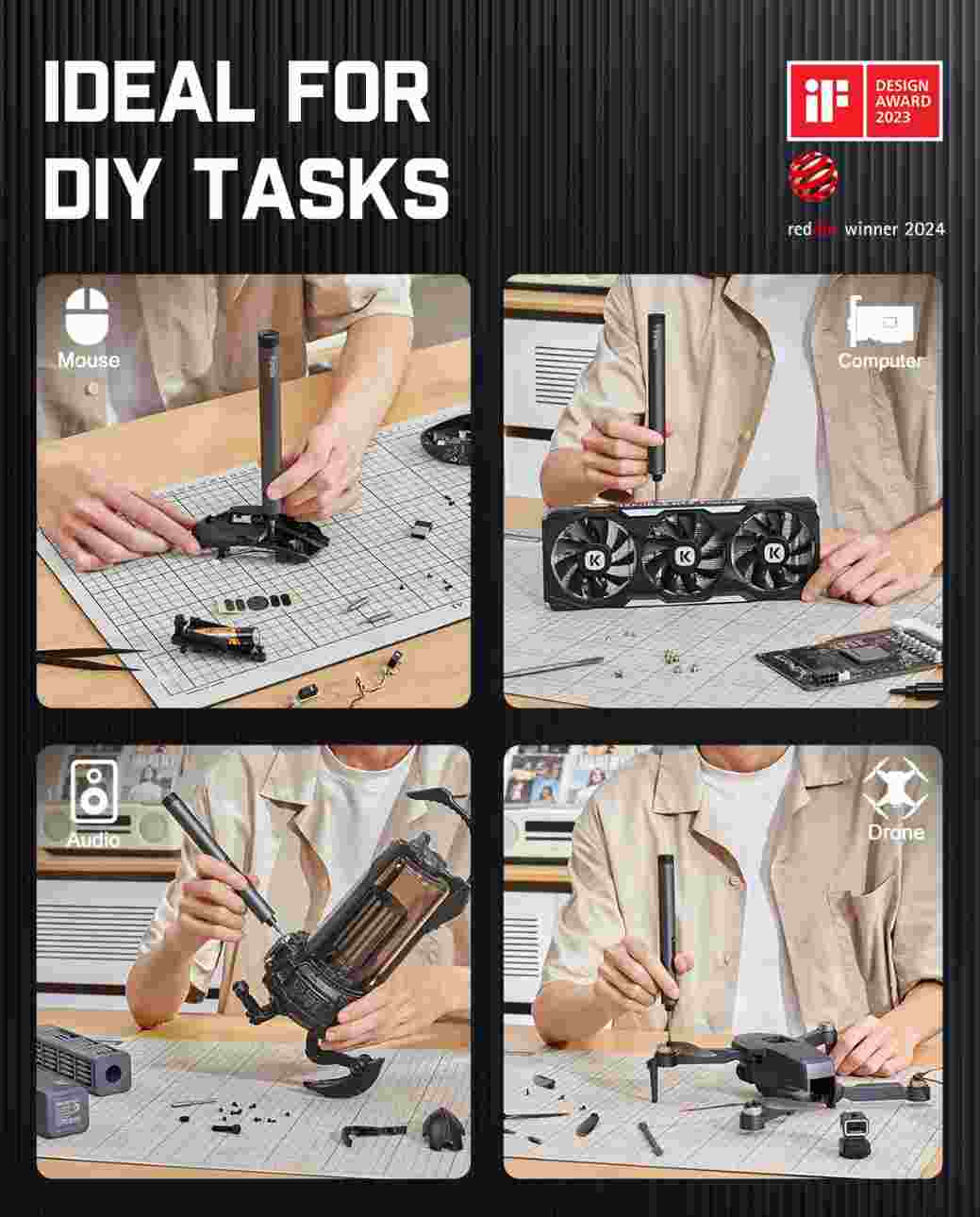 Fix Anything Instantly With 50-in-1 Cordless Precision Screwdriver Set
