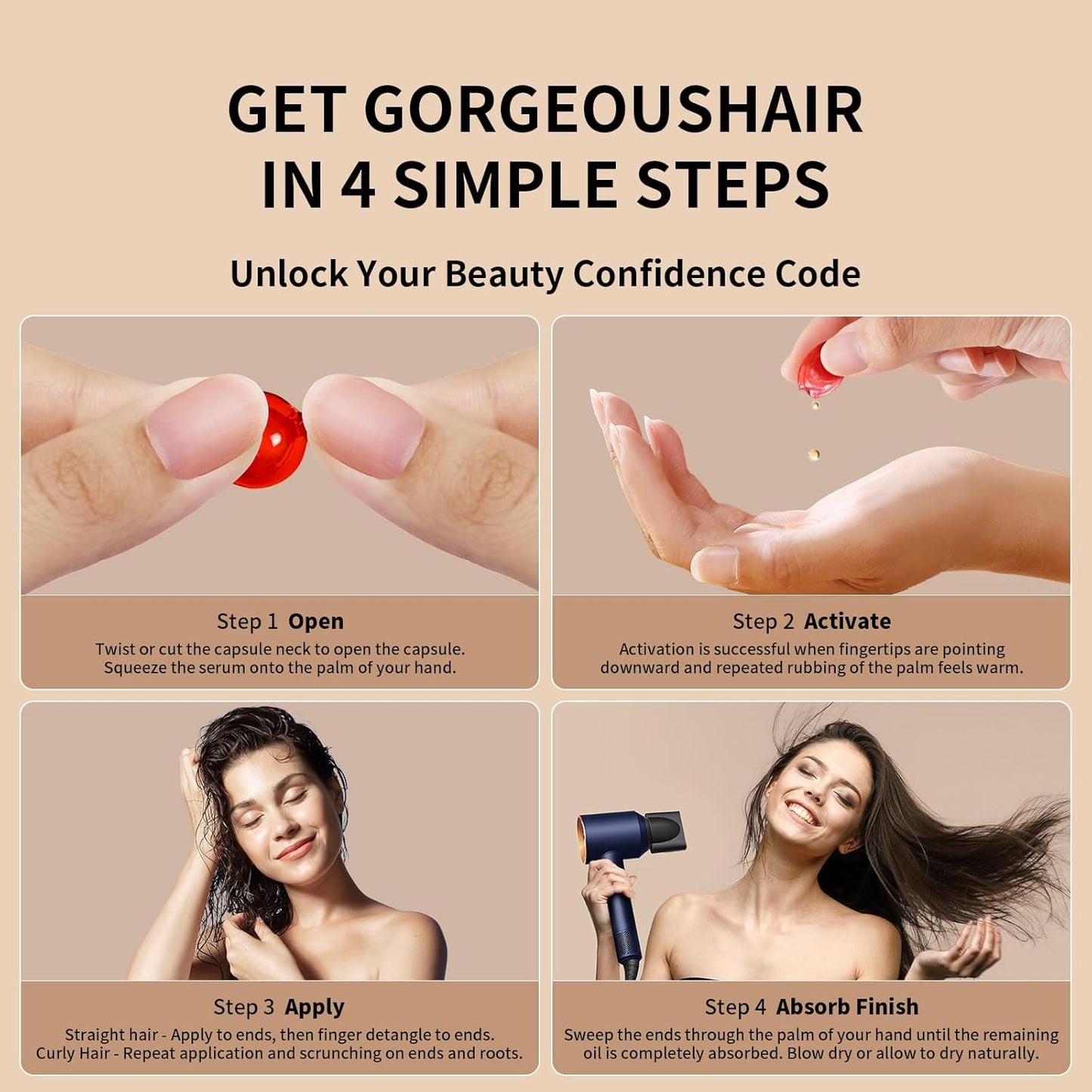 7-Day Hair Transformation: Instant Silky Shine & Deep Repair Capsules