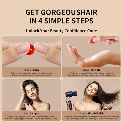 7-Day Hair Transformation: Instant Silky Shine & Deep Repair Capsules