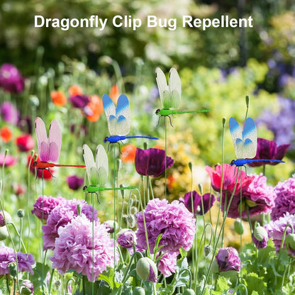 Nature's Defender: 3D Lifelike Dragonfly Deterrent Clips - 12pcs Per Pack