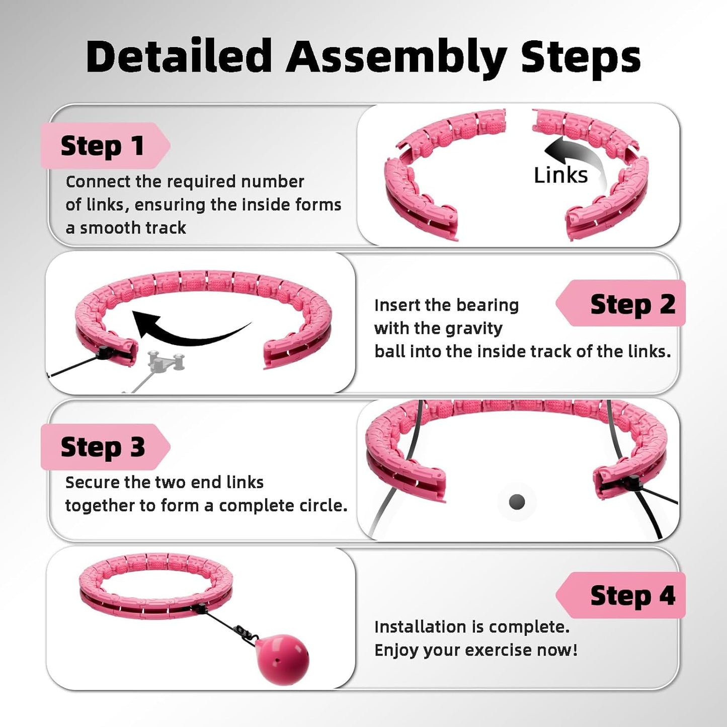 Sculpt Your Waist Effortlessly with the 360° Silent Smart Weighted Hoop