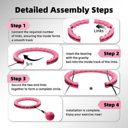 Sculpt Your Waist Effortlessly with the 360° Silent Smart Weighted Hoop