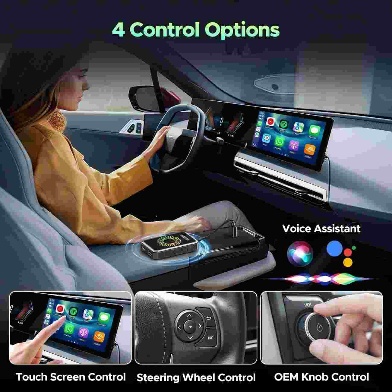 2026 Wireless CarPlay Adapter with Smart Video Streaming