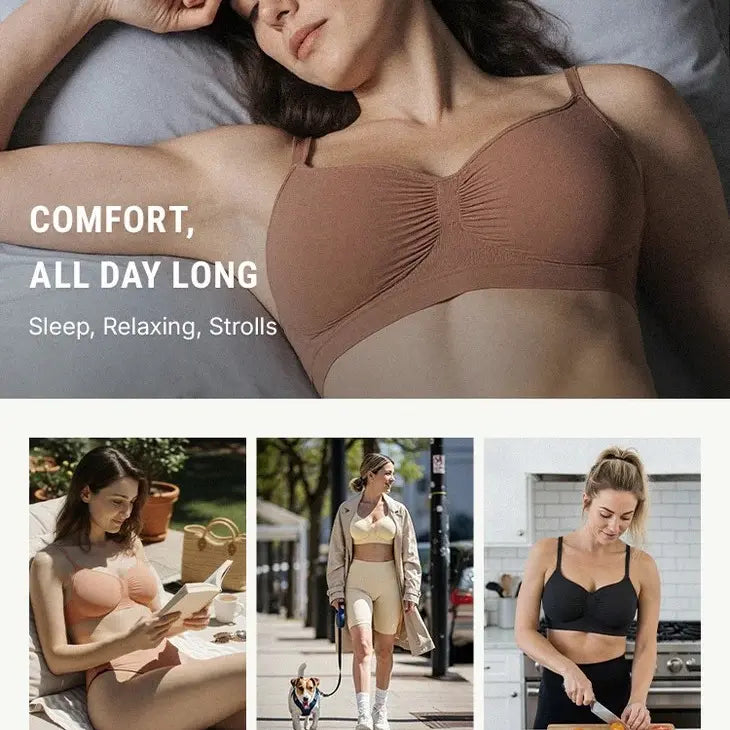 Wireless Comfort Bra for All-Day Zero-Pressure Support