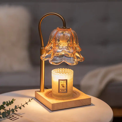 Dimmable Lily of the Valley Candle Warmer Lamp with Timer