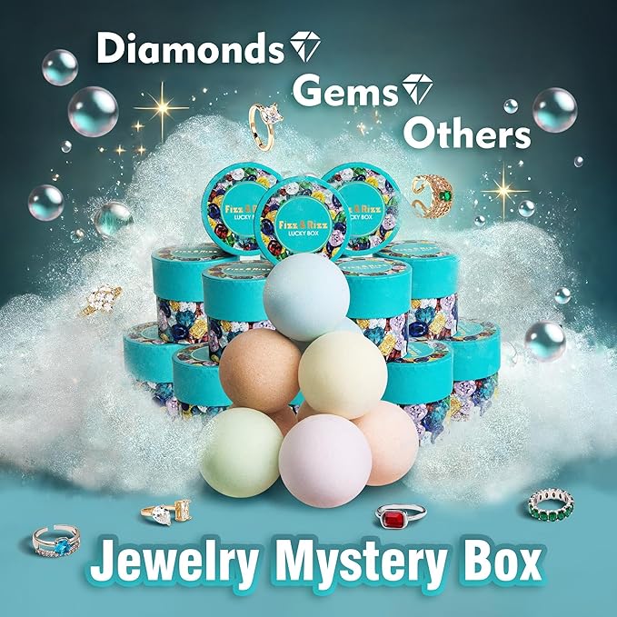 Luxe Mystery Jewelry Bath Bomb – Handcrafted Fizz with a Hidden Surprise Inside