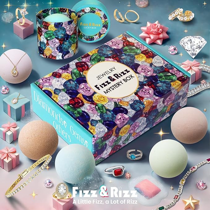 Luxe Mystery Jewelry Bath Bomb – Handcrafted Fizz with a Hidden Surprise Inside