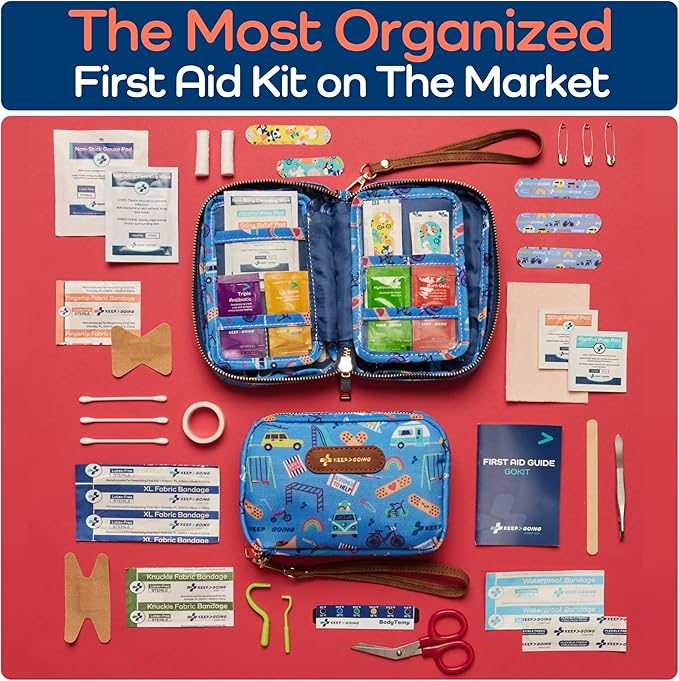 130-Piece Portable Family First Aid Kit - Compact & Organized Emergency Gear