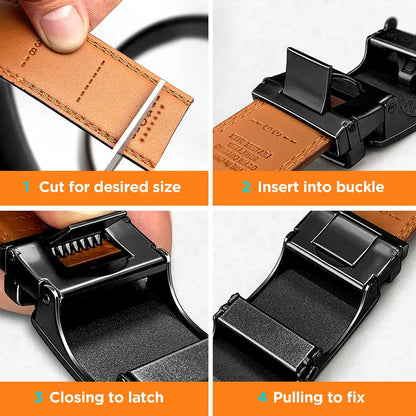 Mens Belt - Achieve the Perfect Fit Without a Single Hole for Men's Wear Gift