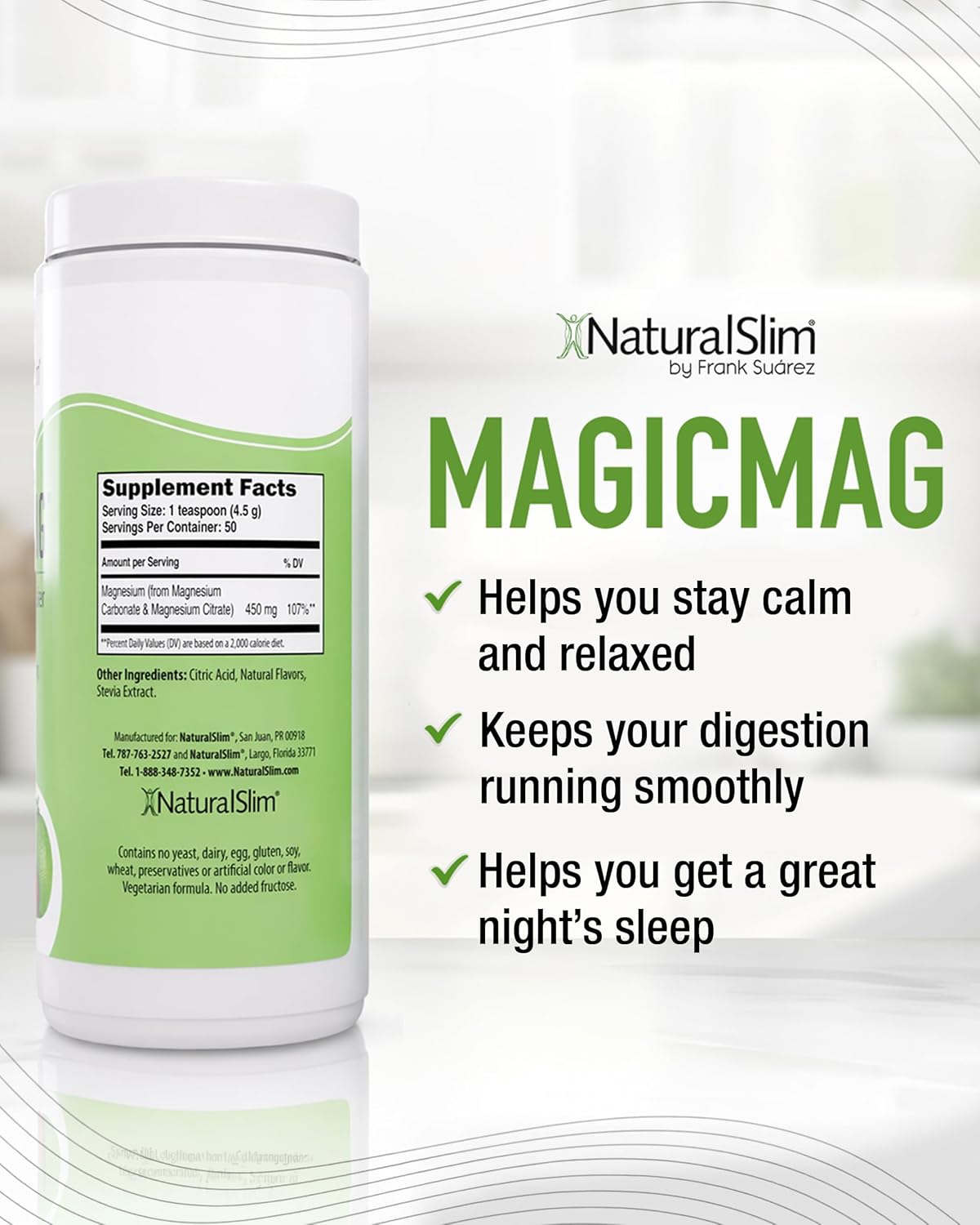 Effervescent Magnesium Citrate Powder for Deep Relaxation & Digestive Comfort