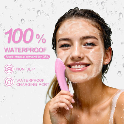 4-in-1 Sonic Facial Cleansing Brush – Heatable Silicone Scrubber for Deep Pore Detox & Massage