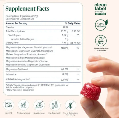 Deep Calm Liposomal Magnesium & KSM-66® Ashwagandha Gummies