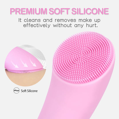 4-in-1 Sonic Facial Cleansing Brush – Heatable Silicone Scrubber for Deep Pore Detox & Massage