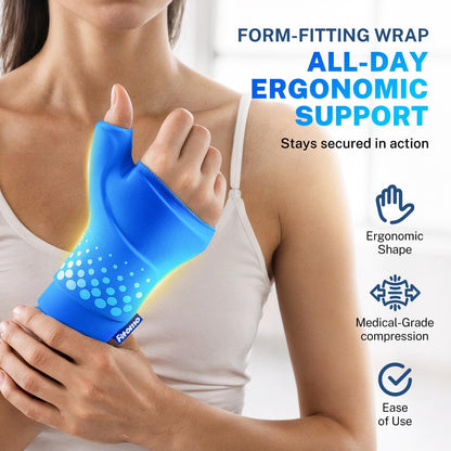 3D Ergonomic Wrist Ice Pack Wrap – Pro Cold & Hot Compression Therapy for Instant Pain Relief