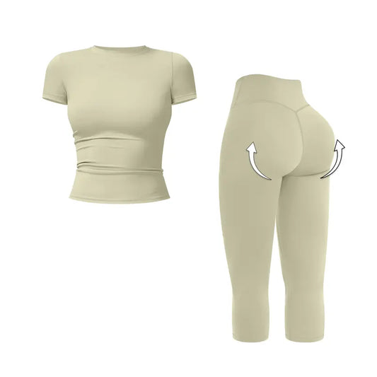 High-Waist Breathable Body-Shaping Yoga Outfit Set