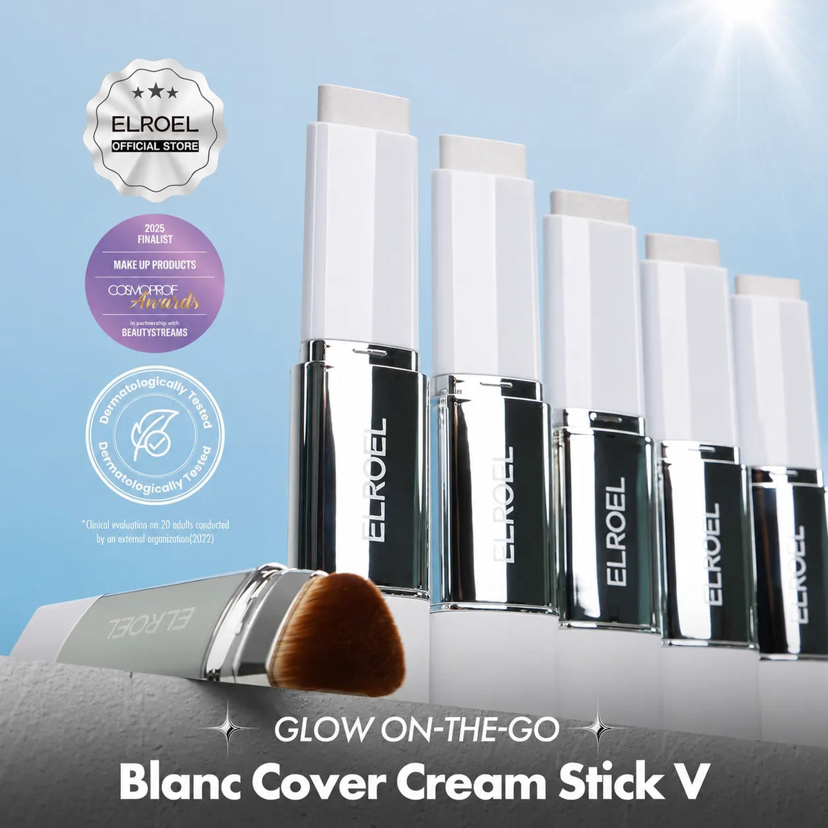 Flawless Color-Changing Foundation Stick with Built-In Brush