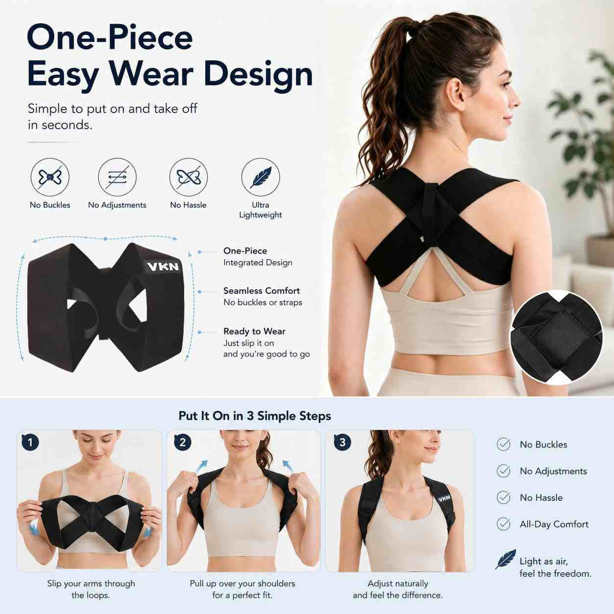 Instant Spine Alignment One-Piece Invisible Posture Corrector