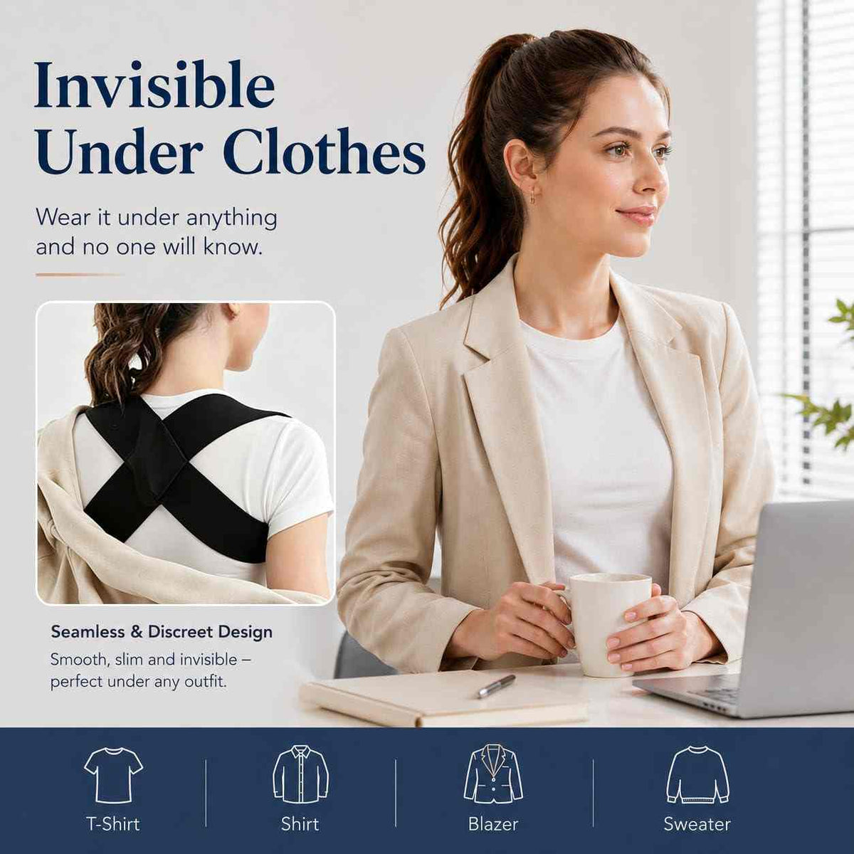 Instant Spine Alignment One-Piece Invisible Posture Corrector