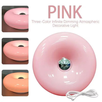 Cozy Orange Donut Cordless Rechargeable Mood Lamp