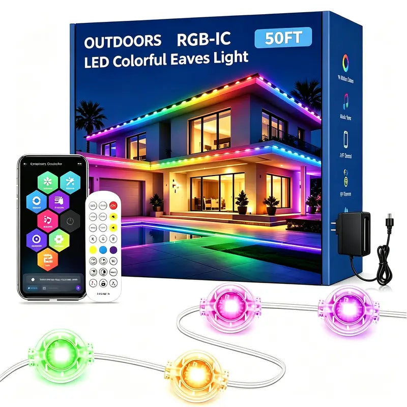 Transform Homes With Vivid RGBIC Outdoor Eave Lights