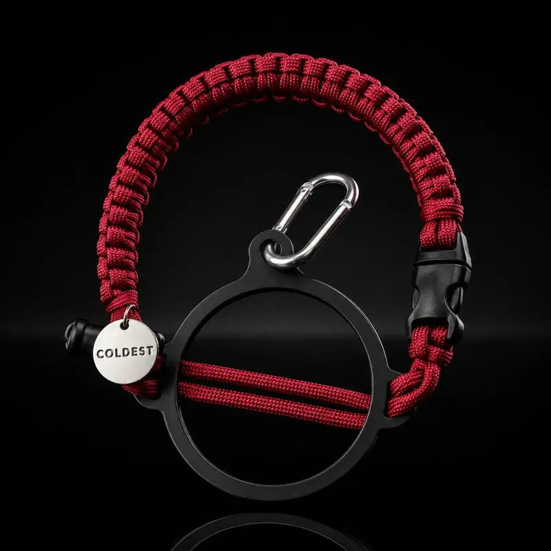 Paracord Bottle Handle With Secure Carabiner
