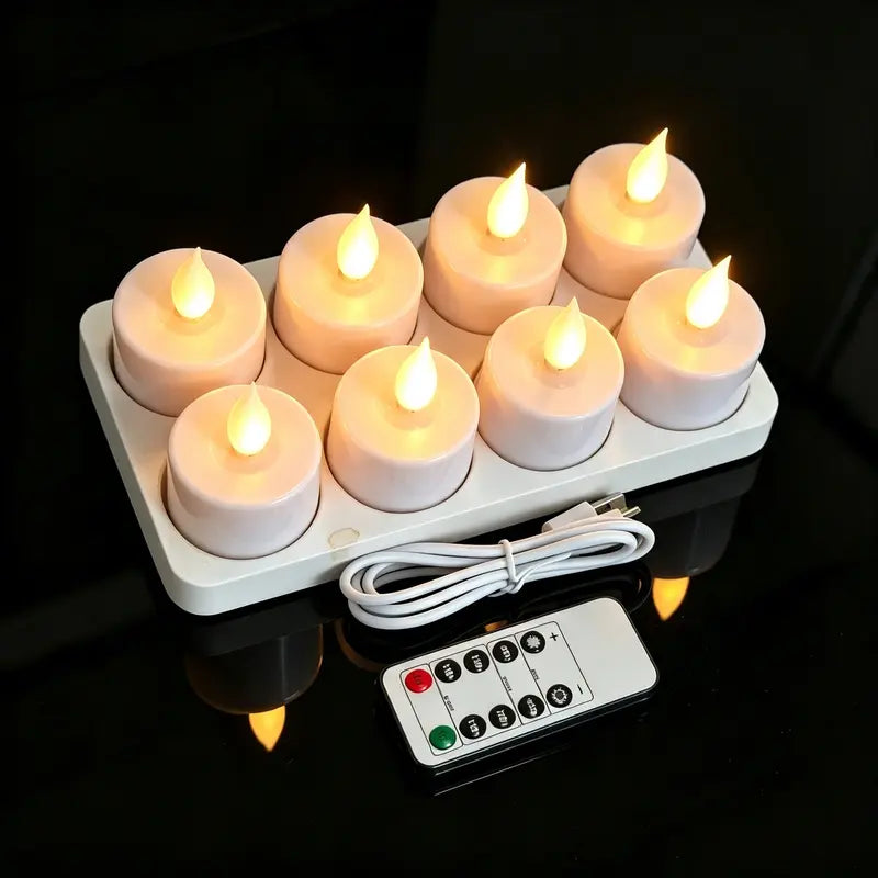 Realistic Rechargeable Flameless Tea Light Candles