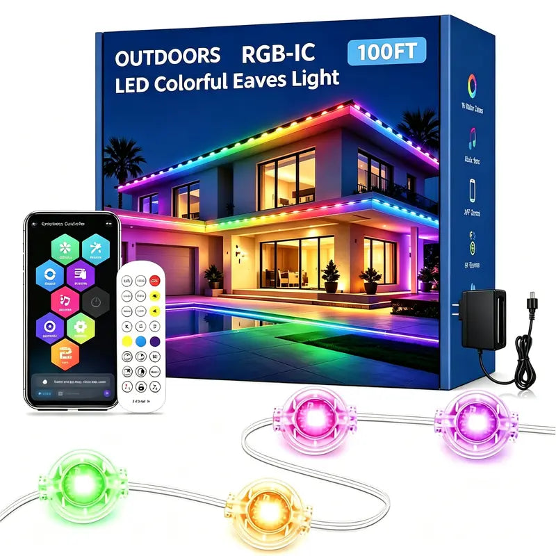 Transform Homes With Vivid RGBIC Outdoor Eave Lights