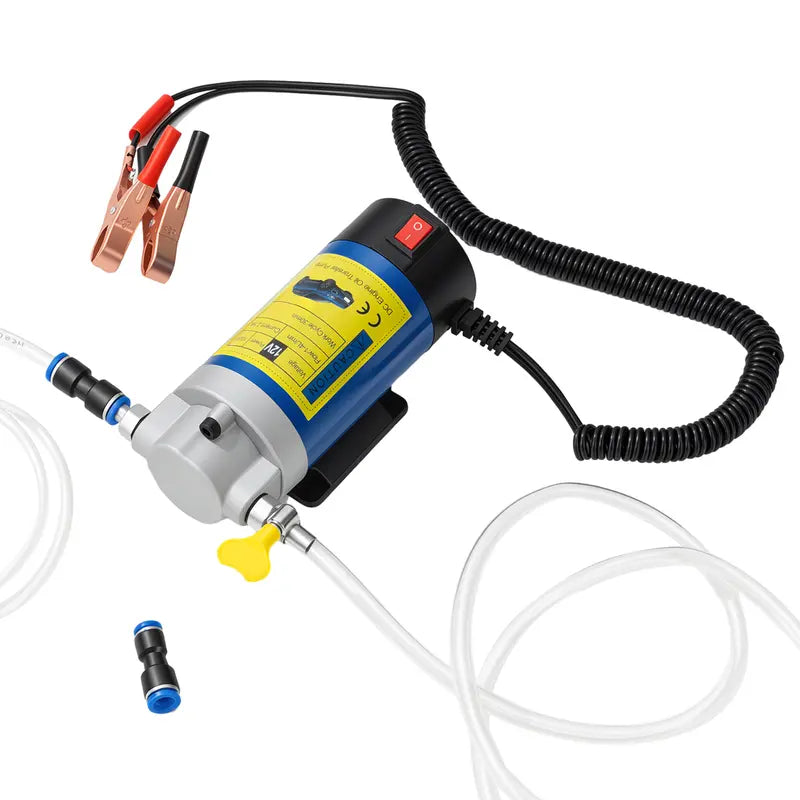 12V Portable Electric Oil Extractor Pump – Fast DIY Fluid & Oil Change Tool for Cars and Mowers