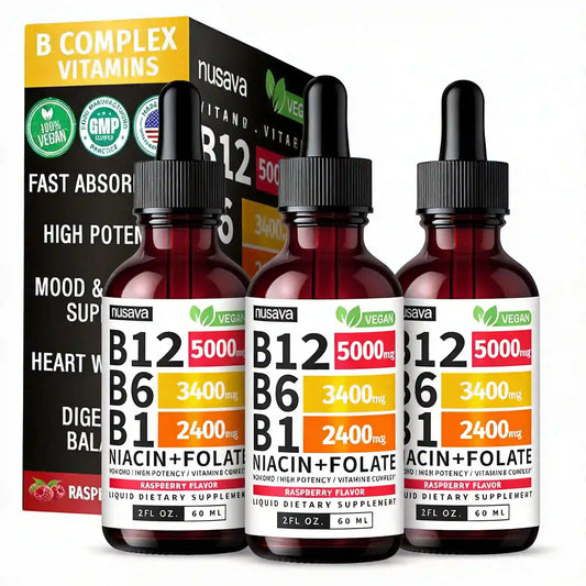 High-Absorption Liquid B12 Complex for Instant Energy & Focus