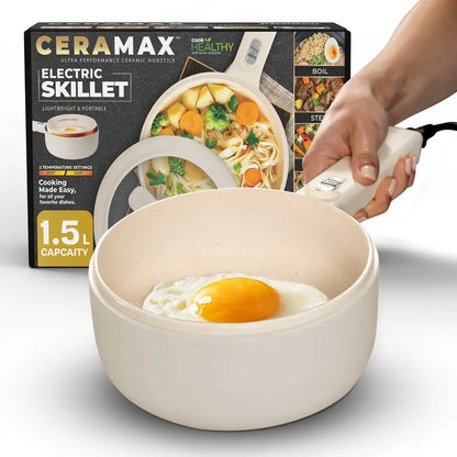 Portable Ceramic Skillet For Healthy Cooking