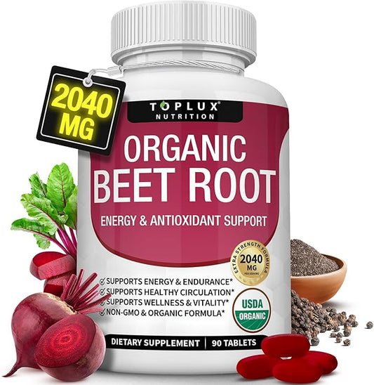 Supercharge Your Performance with 2040mg Pure Organic Beetroot