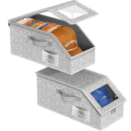 Stackable Baseball Cap Storage Box & Hat Organizer