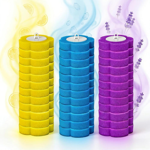 Ultimate Disposable Toilet Brush Refills with 3-Layer Deep Cleaning Sponge