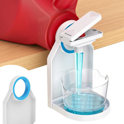 No-Mess Laundry Detergent Dispenser & Cup Holder Stand for Easy Pouring