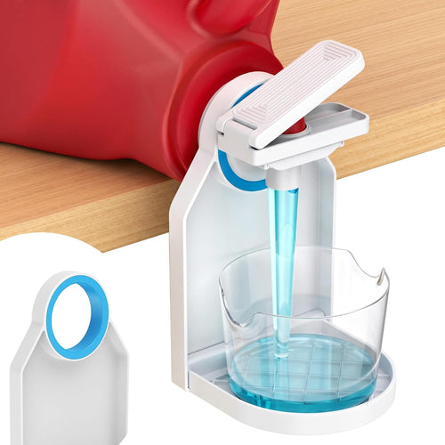 No-Mess Laundry Detergent Dispenser & Cup Holder Stand for Easy Pouring