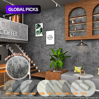 Industrial Peel and Stick Concrete Wallpaper & Self-Adhesive Wall Mural