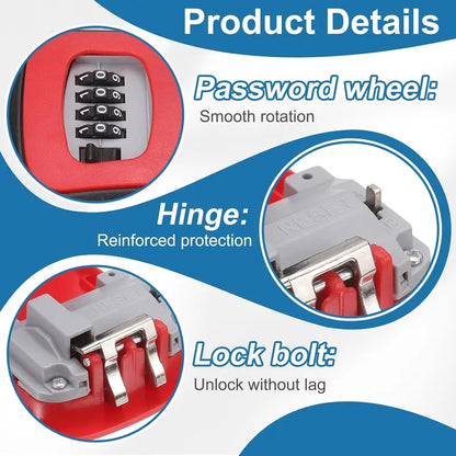 4-Digit Combination Wall-Mount Key Lock Box for Maximum Outdoor Security