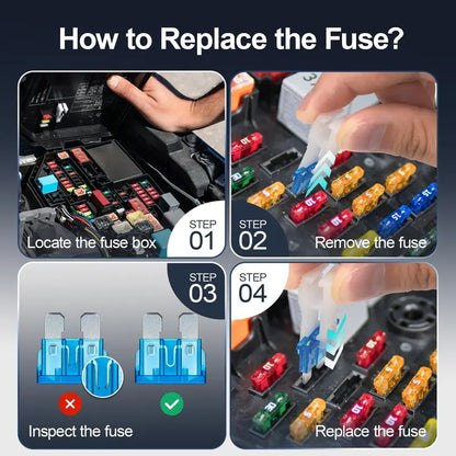 300Pcs Universal Car Fuse Kit – Complete Emergency Protection for Auto, Truck & RV