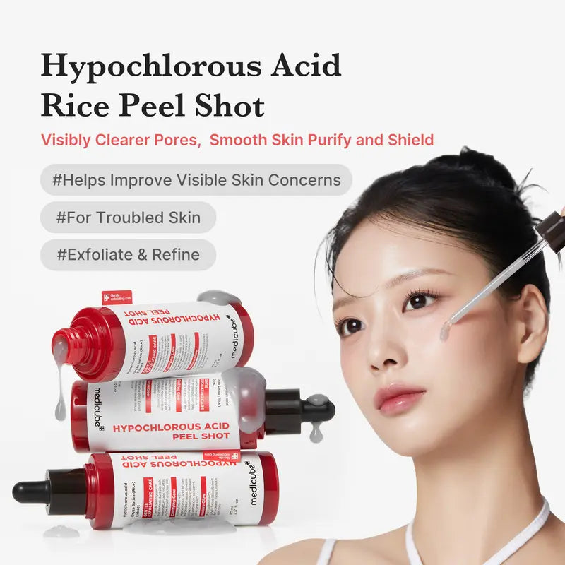 2-Step Hypochlorous Acid & Rice Enzyme Peel Shot