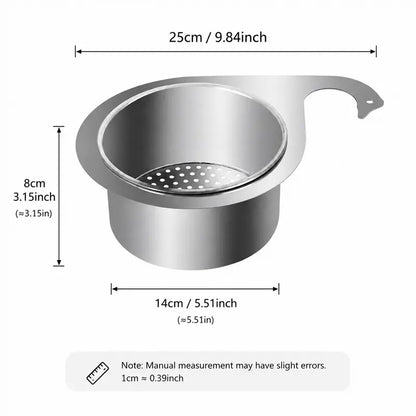 Stainless Steel Swan Sink Strainer Basket – Fast Drainage & Anti-Clog Kitchen Organizer