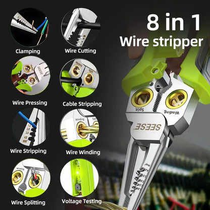 All-in-One 8-in-1 Professional Wire Stripper & Voltage Tester