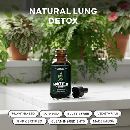 Natural Respiratory Support & Lung Detox - Mullein Leaf & Chlorophyll Drops