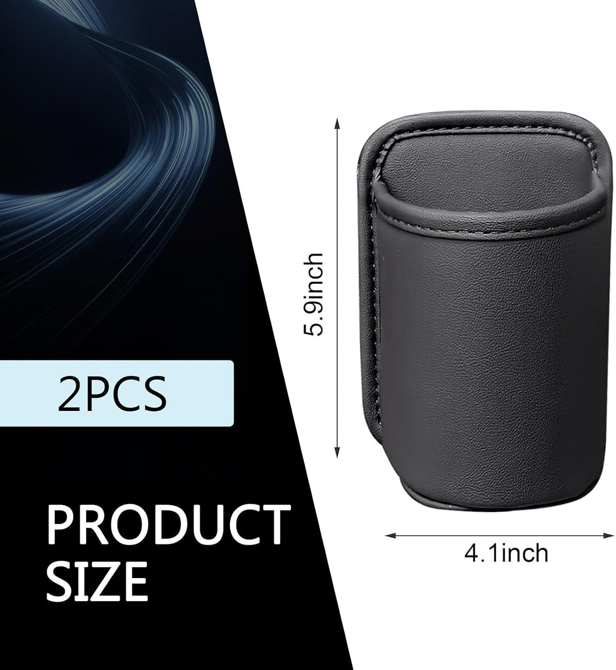 Universal Leather Car Cup Holder & Pocket Storage Organizer
