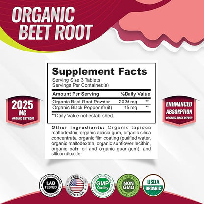 Supercharge Your Performance with 2040mg Pure Organic Beetroot