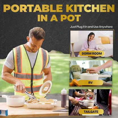 Portable Ceramic Skillet For Healthy Cooking