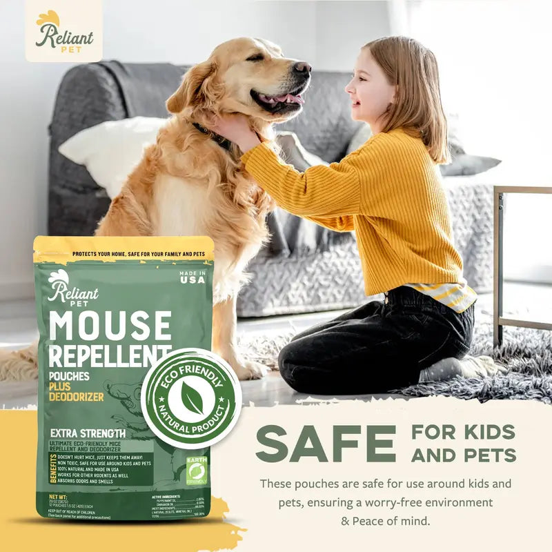 Natural Peppermint Mouse Repellent & Rodent Deterrent Pouches