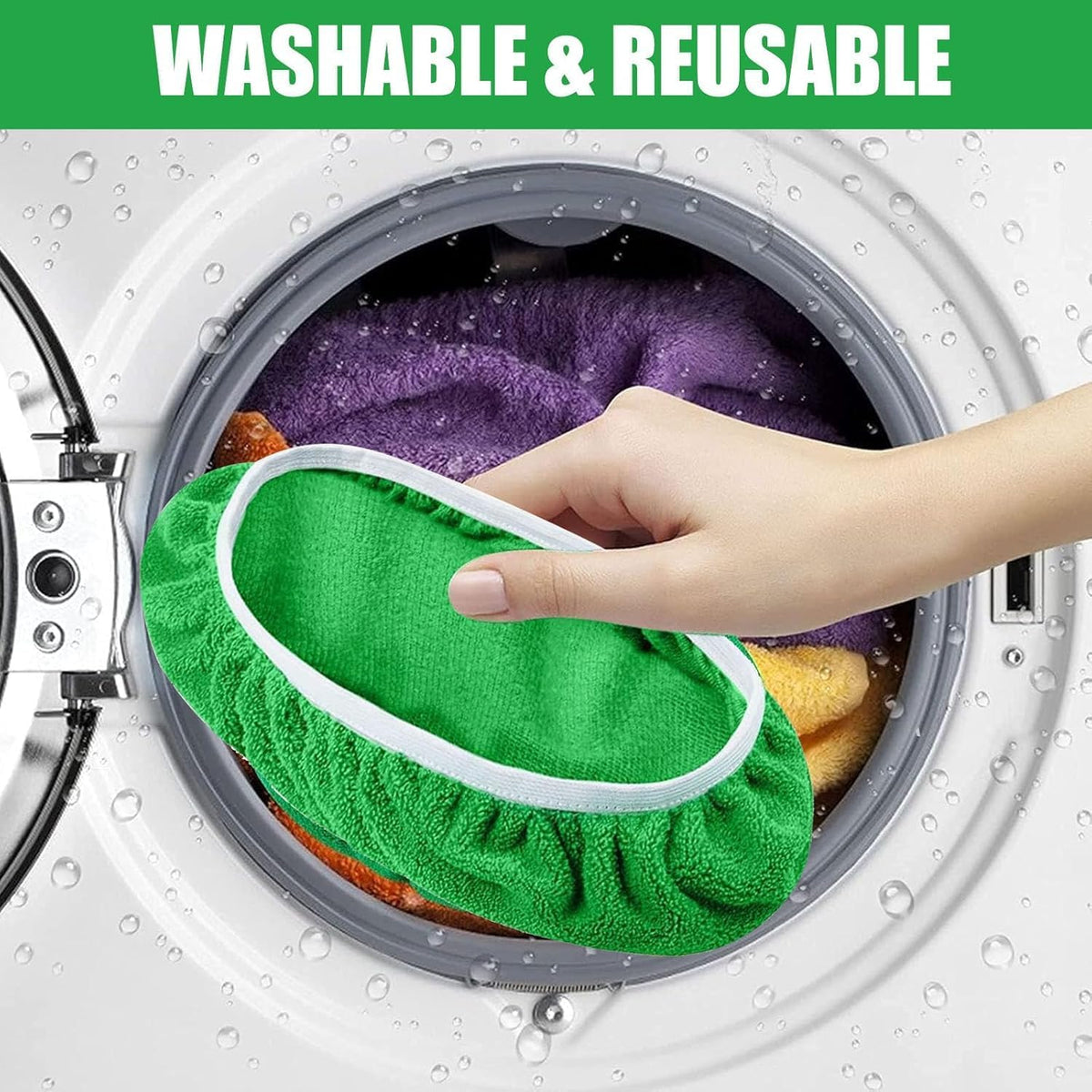 Ultra-Absorbent Reusable Microfiber Mop Pads For Deep Cleaning